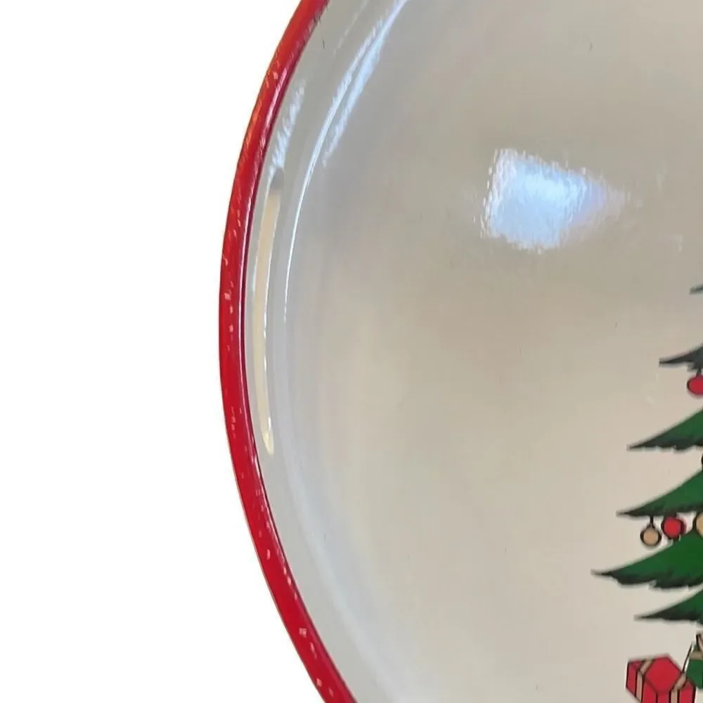 70s Vintage Round Acrylic Christmas Tray with Handles White 13.5” diameter